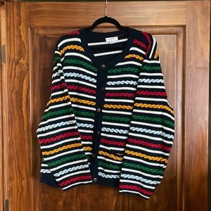 Women’s la ligne X Target 3X textured striped cardigan sweater
